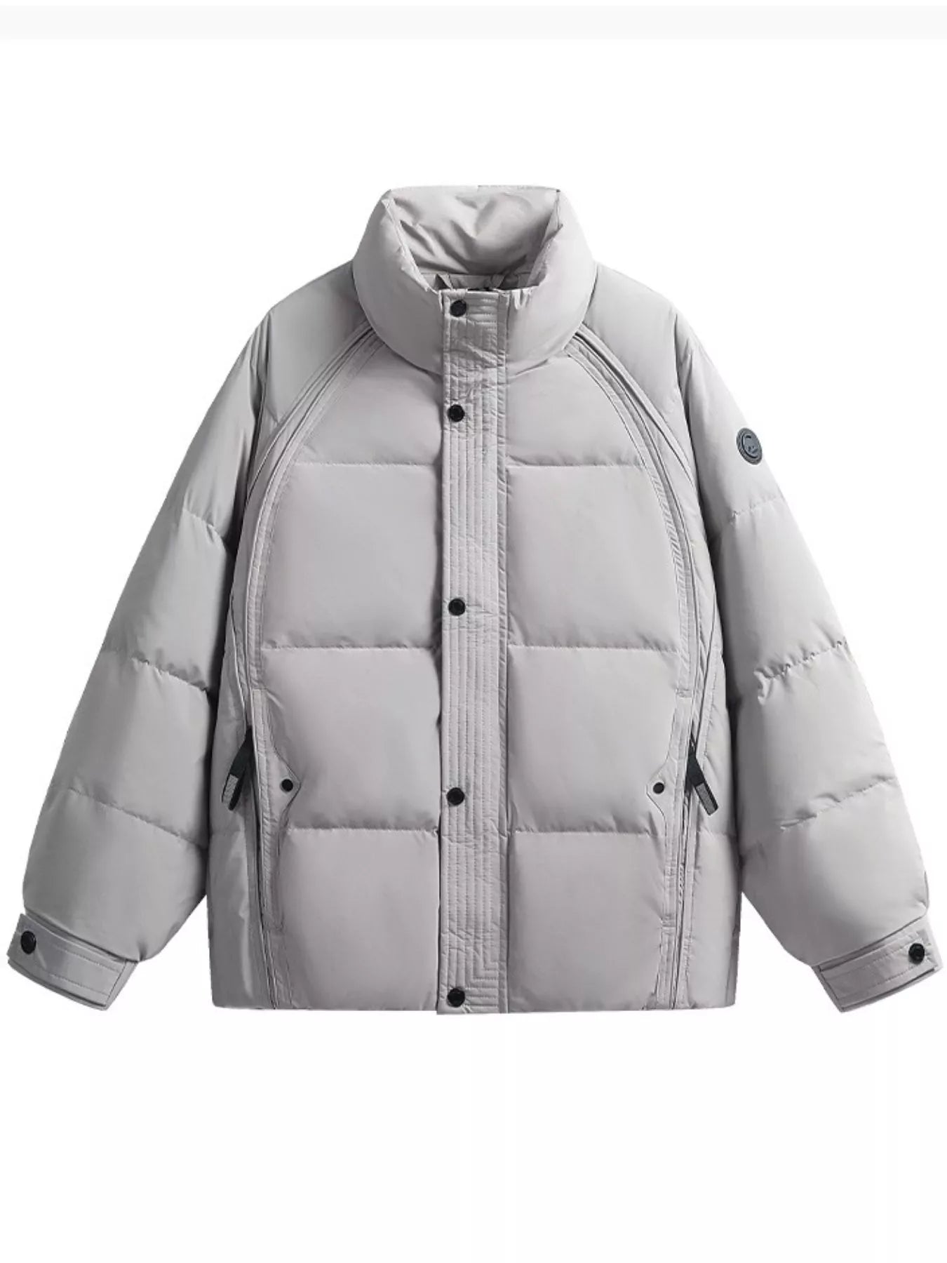 Men's Plus Size Stand Collar Puffer Jacket