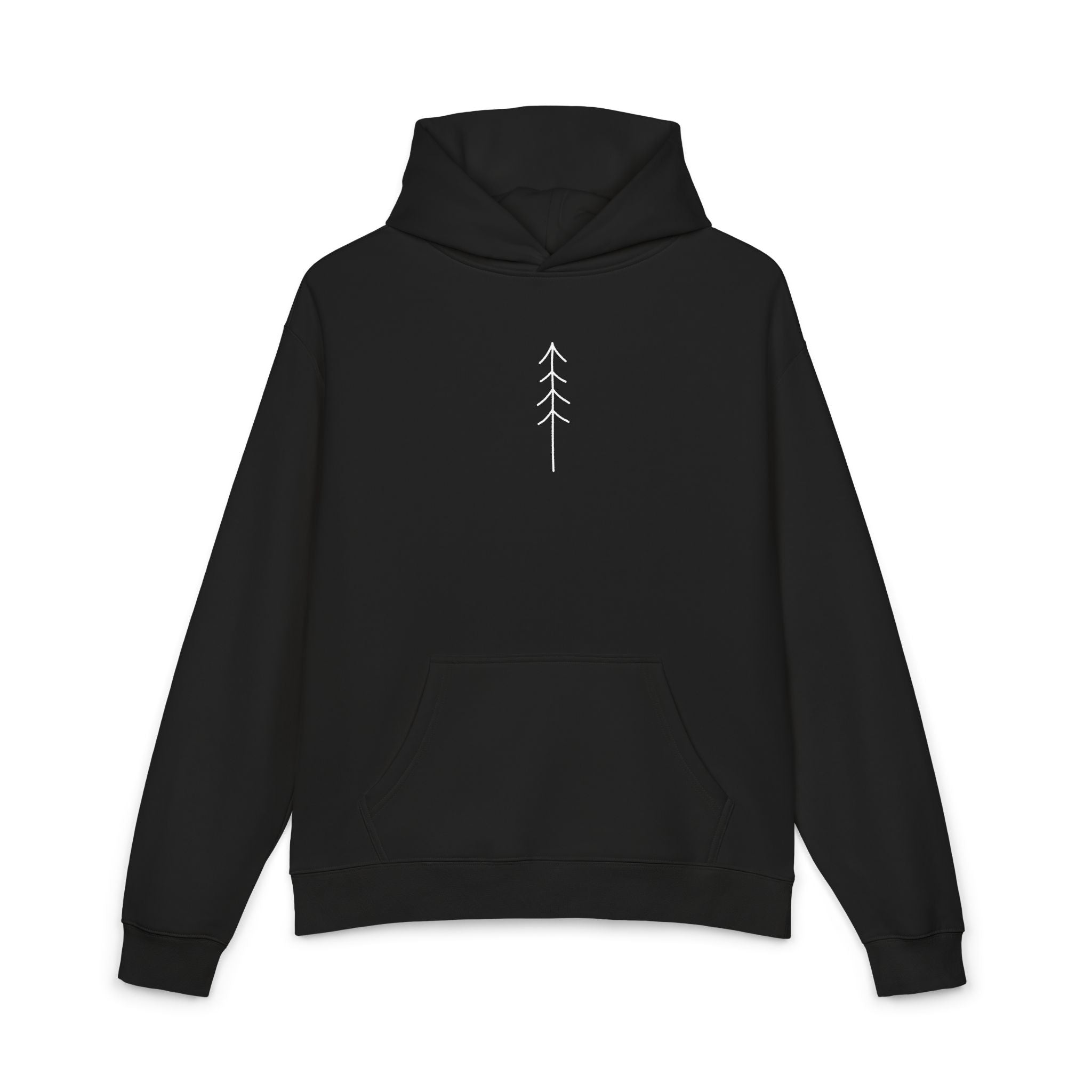 Stay Rooted Hoodie — Minimal Tree Graphic Relaxed Pullover