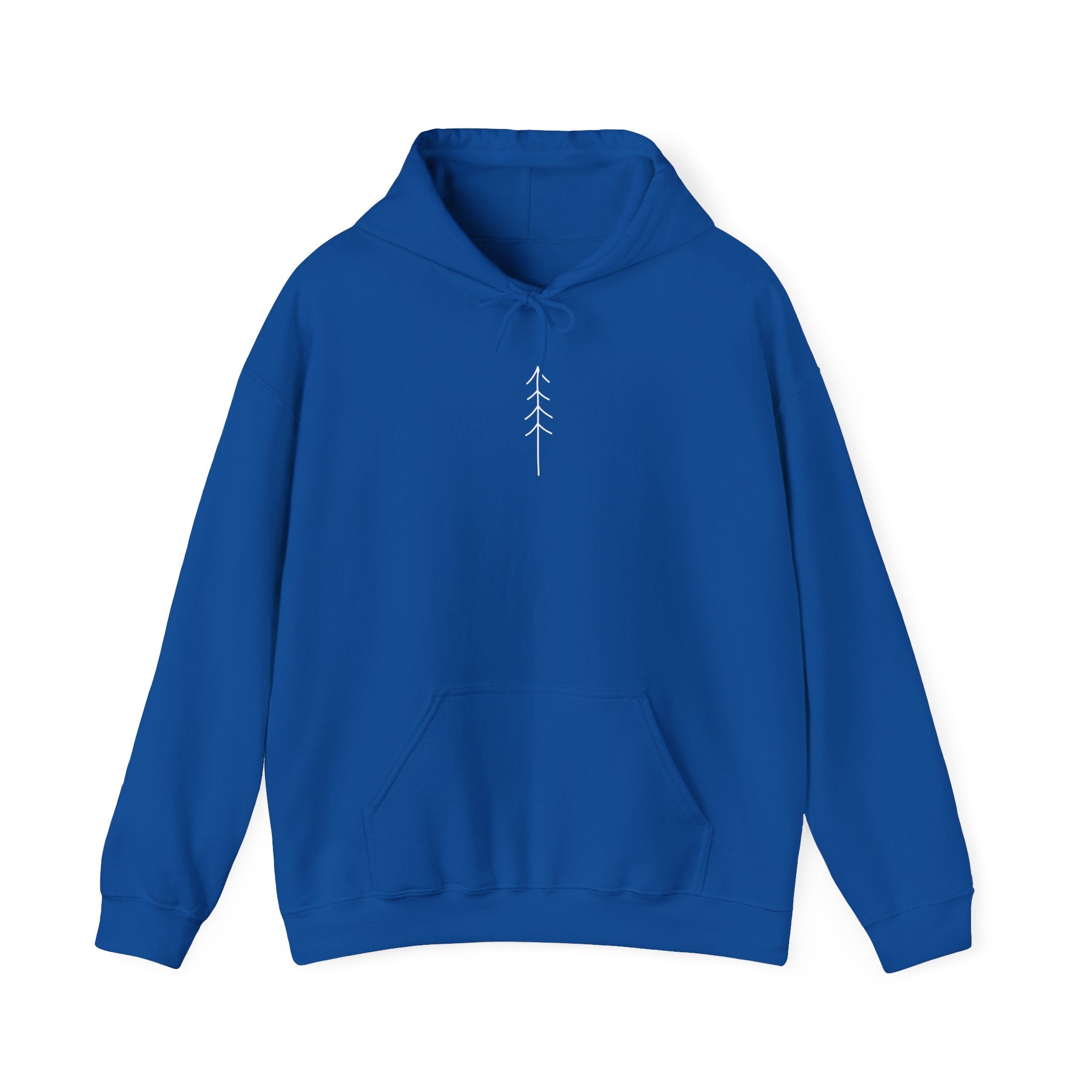 Stay Rooted Tree Hoodie — "Move with Intention" Minimal Logo Hooded Sweatshirt