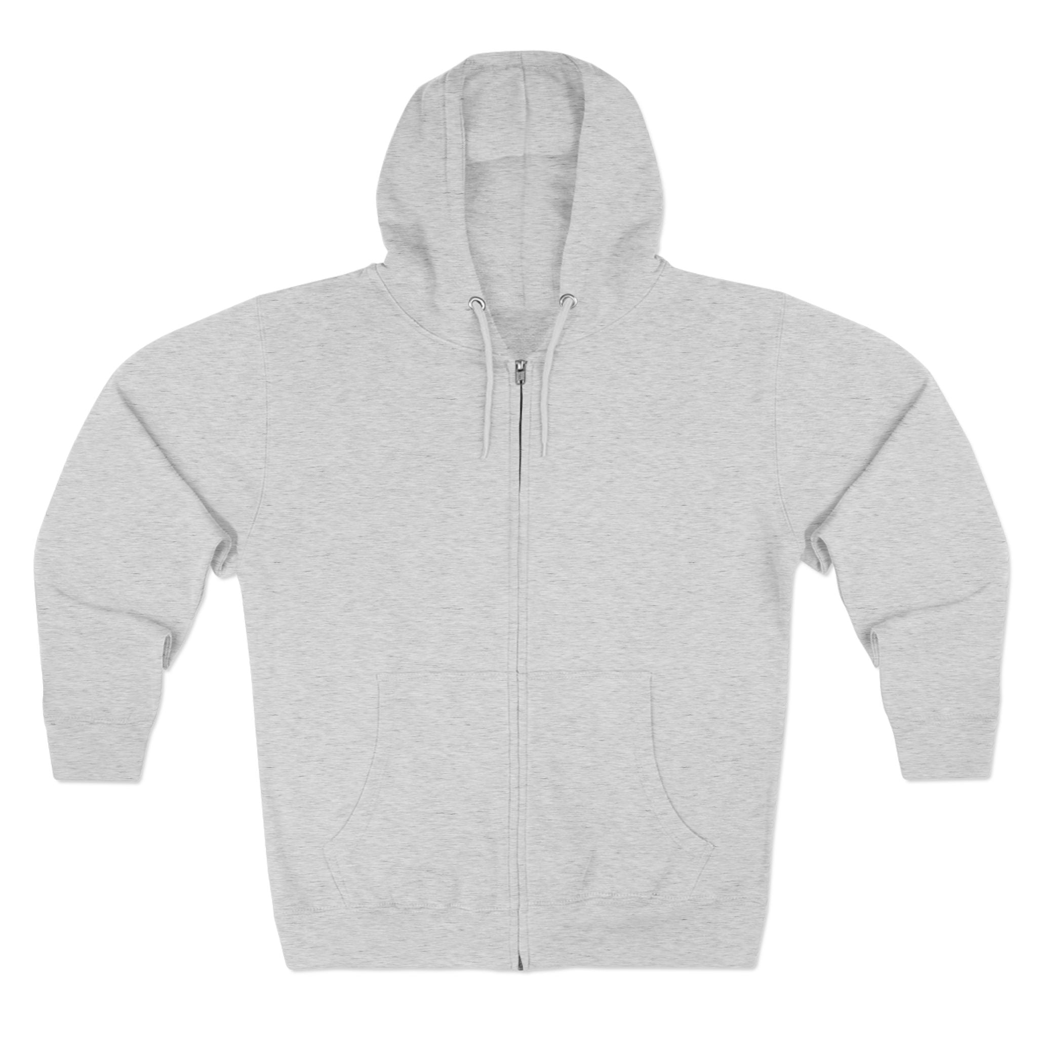 Zip Hoodie — Minimal Back Script Comfort Zip-Up