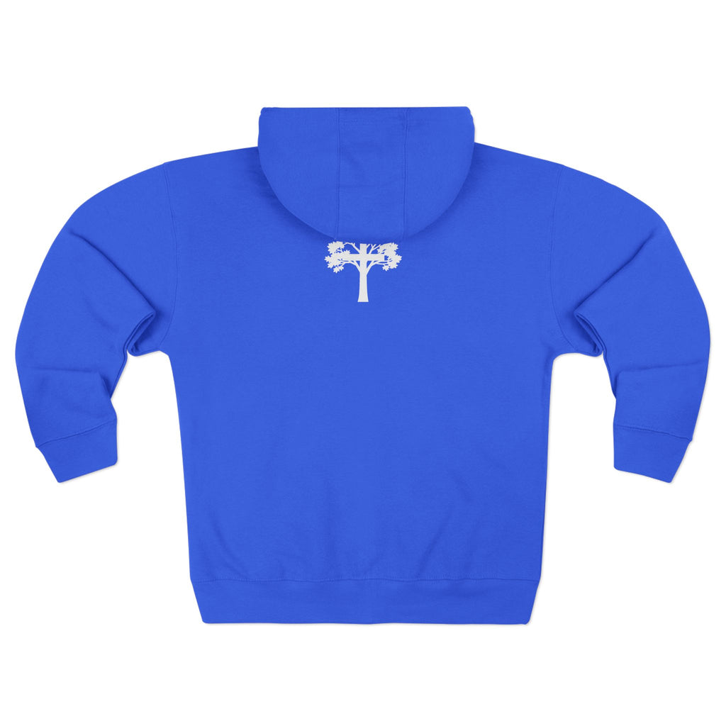 Zip Hoodie — Minimal Back Script Comfort Zip-Up