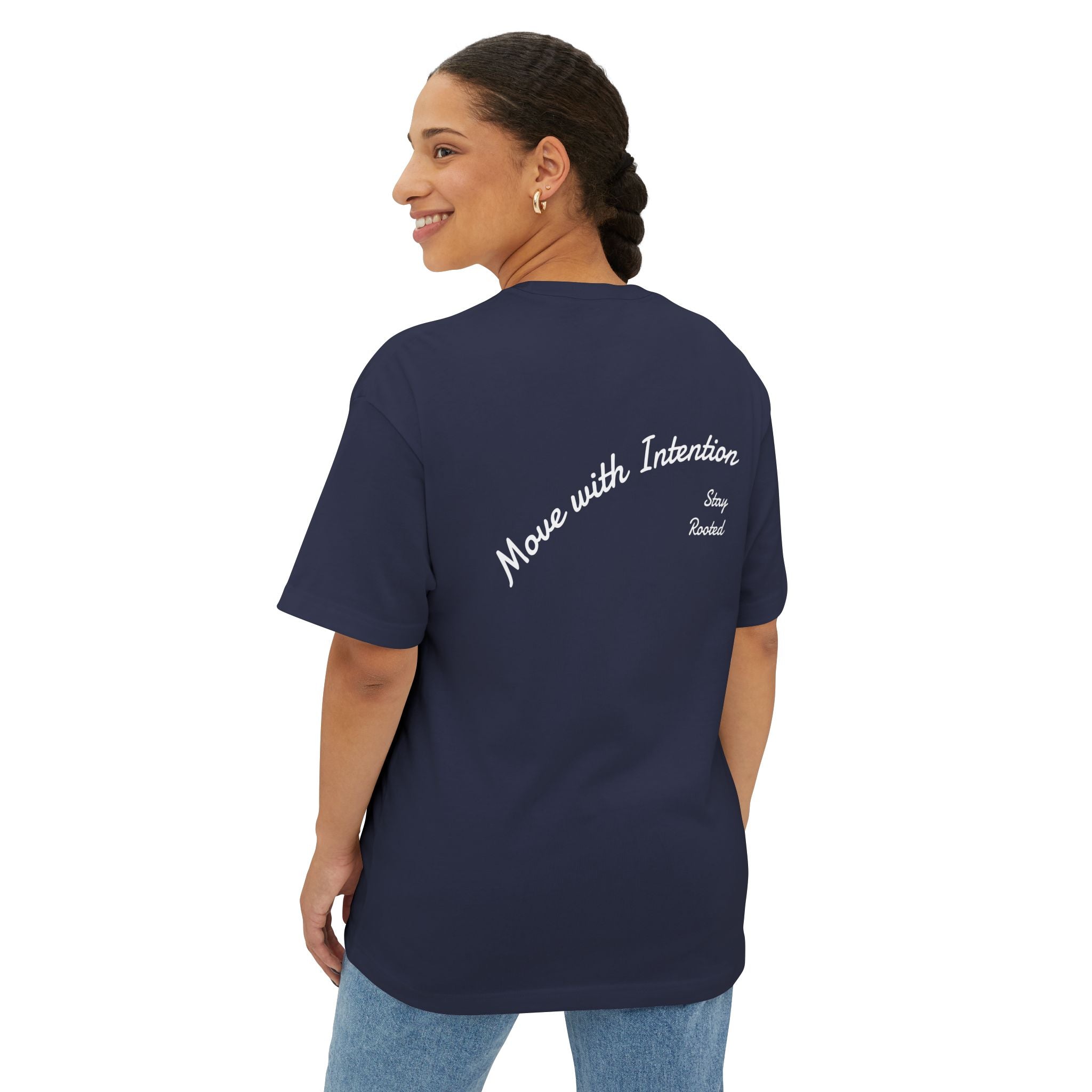 East and Oak Logo Boxy Tee — Minimalist Oversized Graphic T-Shirt