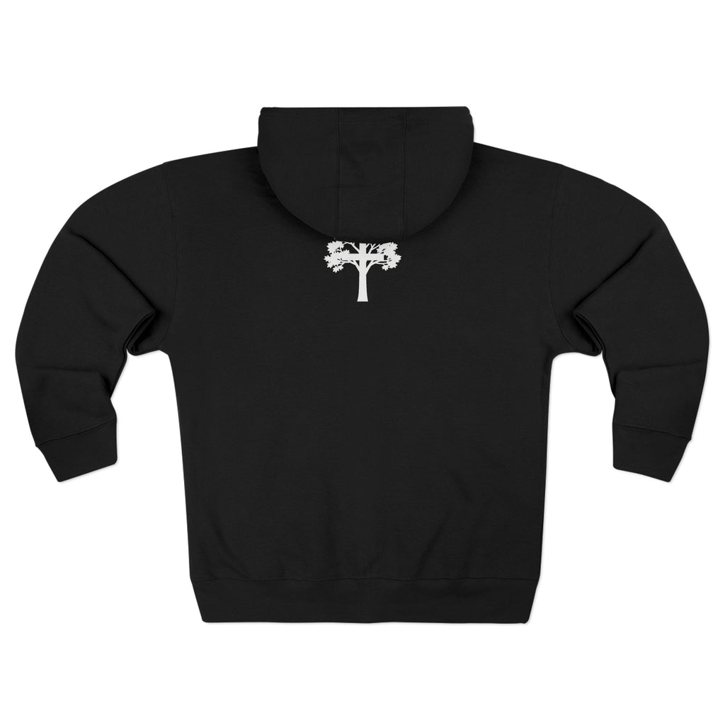 Zip Hoodie — Minimal Back Script Comfort Zip-Up