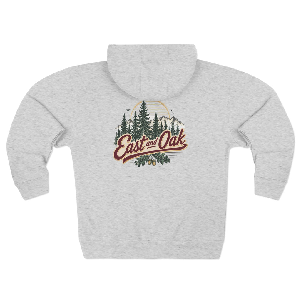 Zip Hoodie — Minimal Back Script Comfort Zip-Up