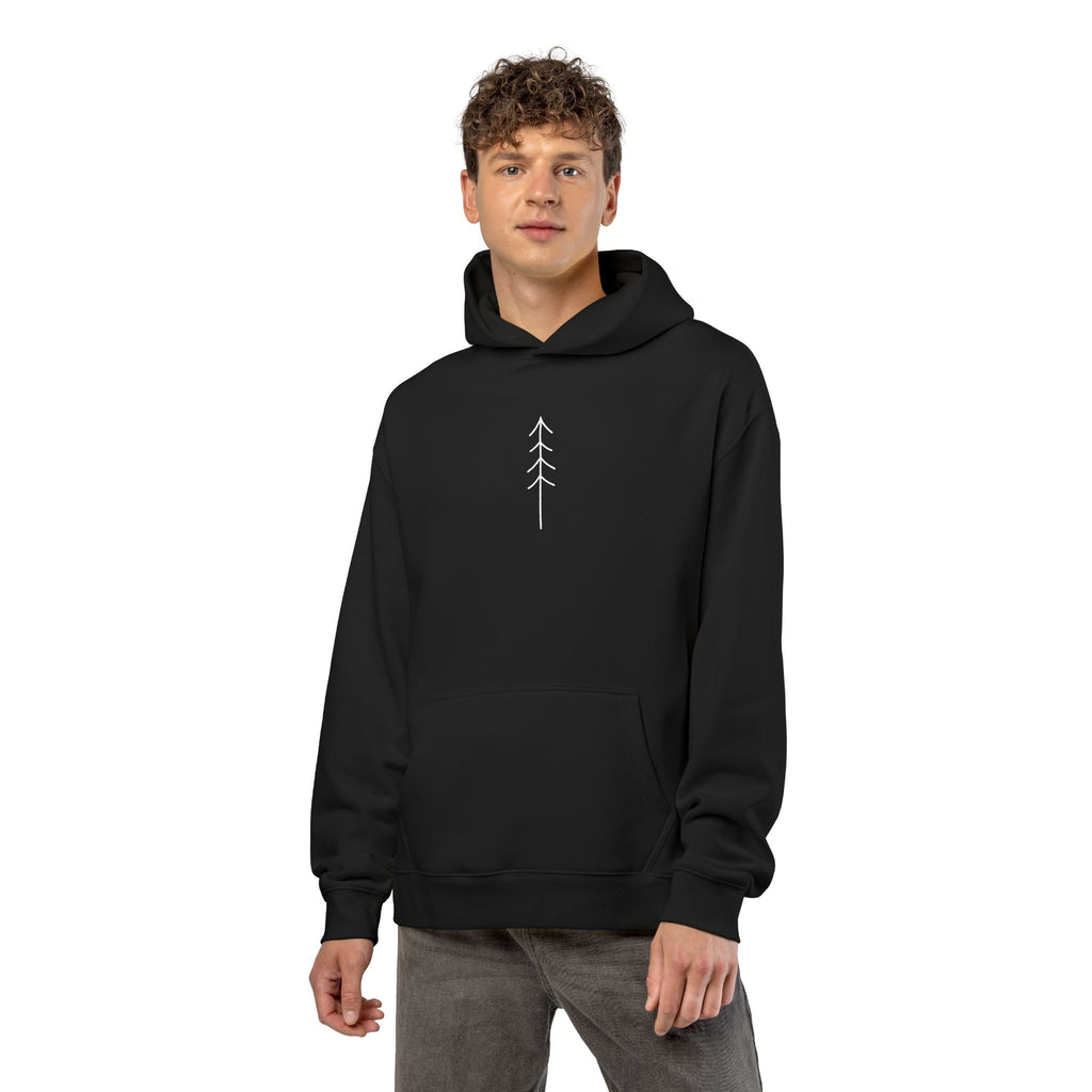 Stay Rooted Hoodie — Minimal Tree Graphic Relaxed Pullover