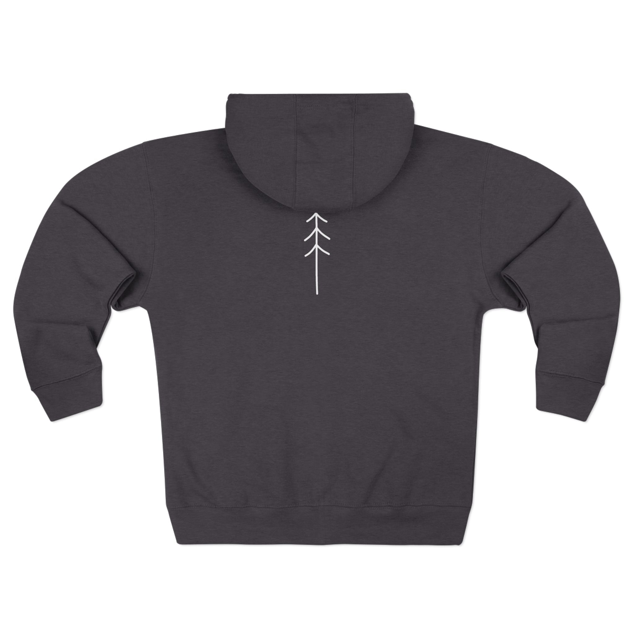 Zip Hoodie — Minimal Back Script Comfort Zip-Up