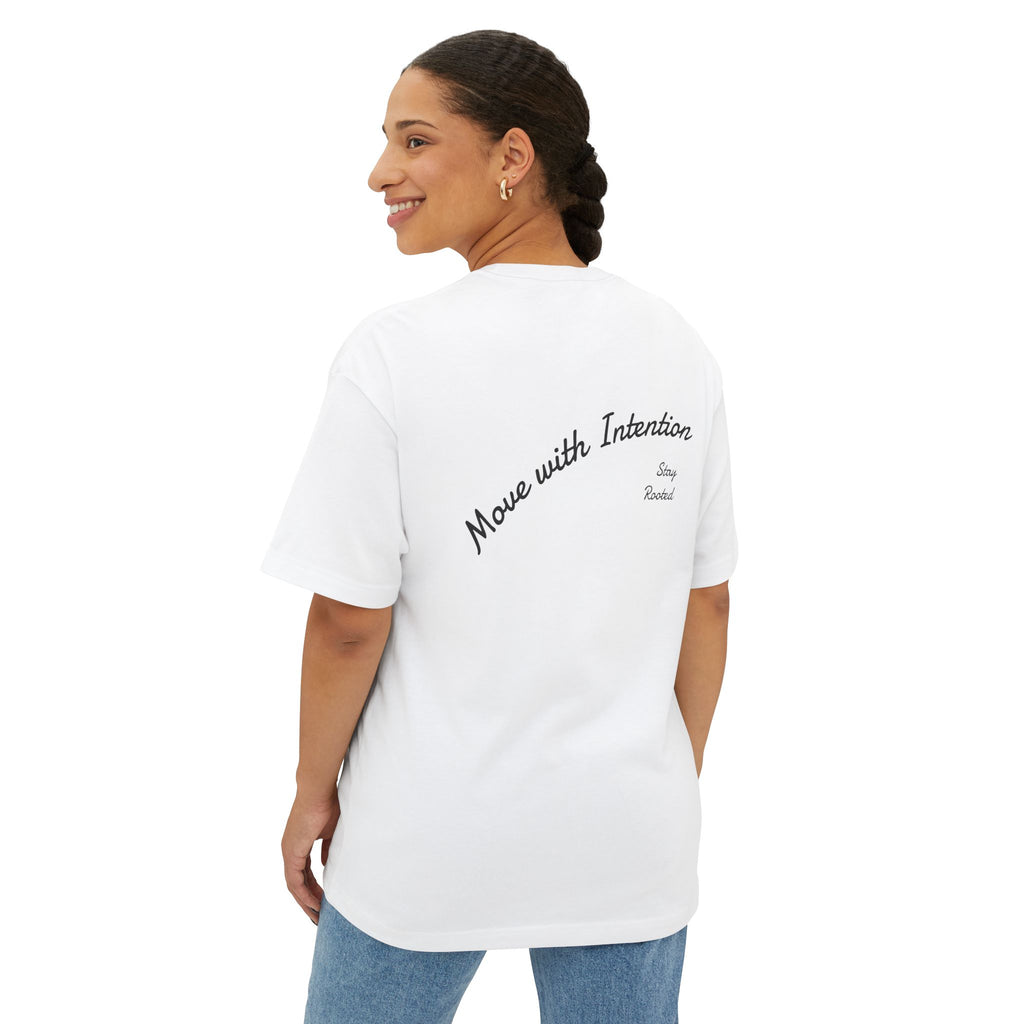 East and Oak Logo Boxy Tee — Minimalist Oversized Graphic T-Shirt