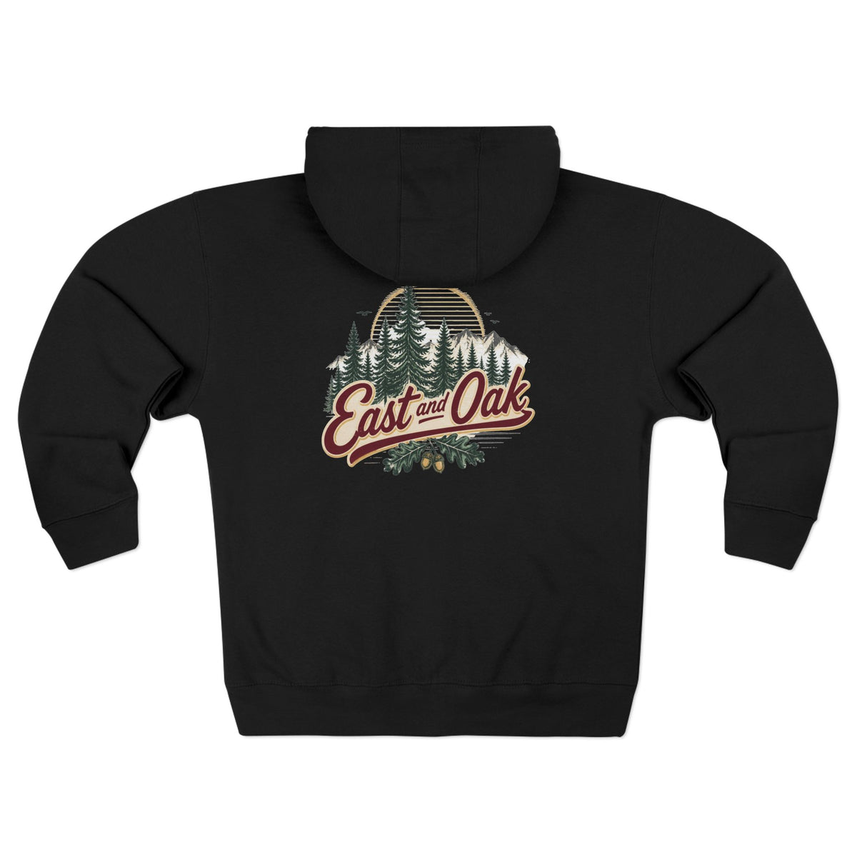 Zip Hoodie — Minimal Back Script Comfort Zip-Up