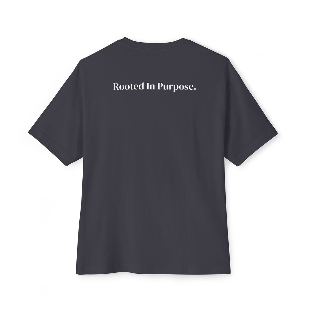 East and Oak Logo Boxy Tee — Minimalist Oversized Graphic T-Shirt