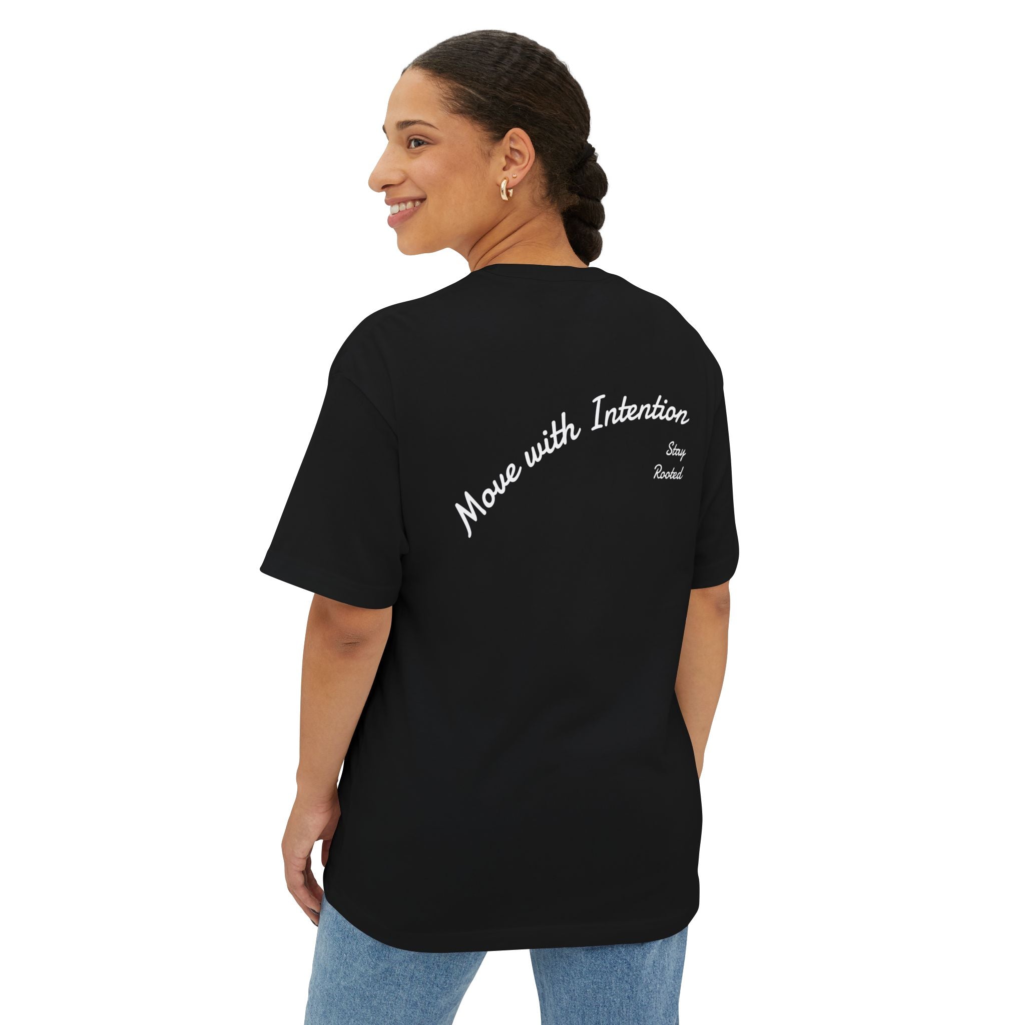 East and Oak Logo Boxy Tee — Minimalist Oversized Graphic T-Shirt