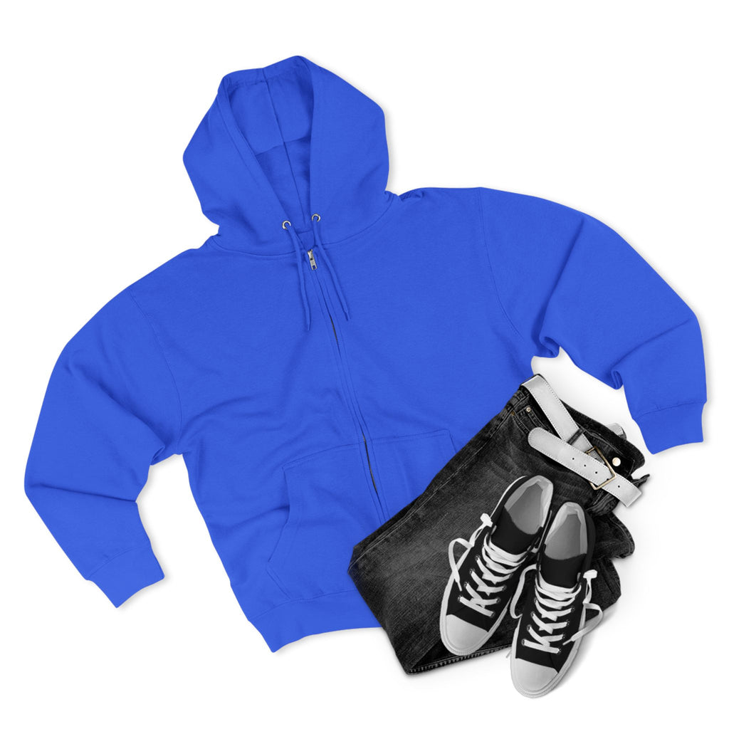 Zip Hoodie — Minimal Back Script Comfort Zip-Up