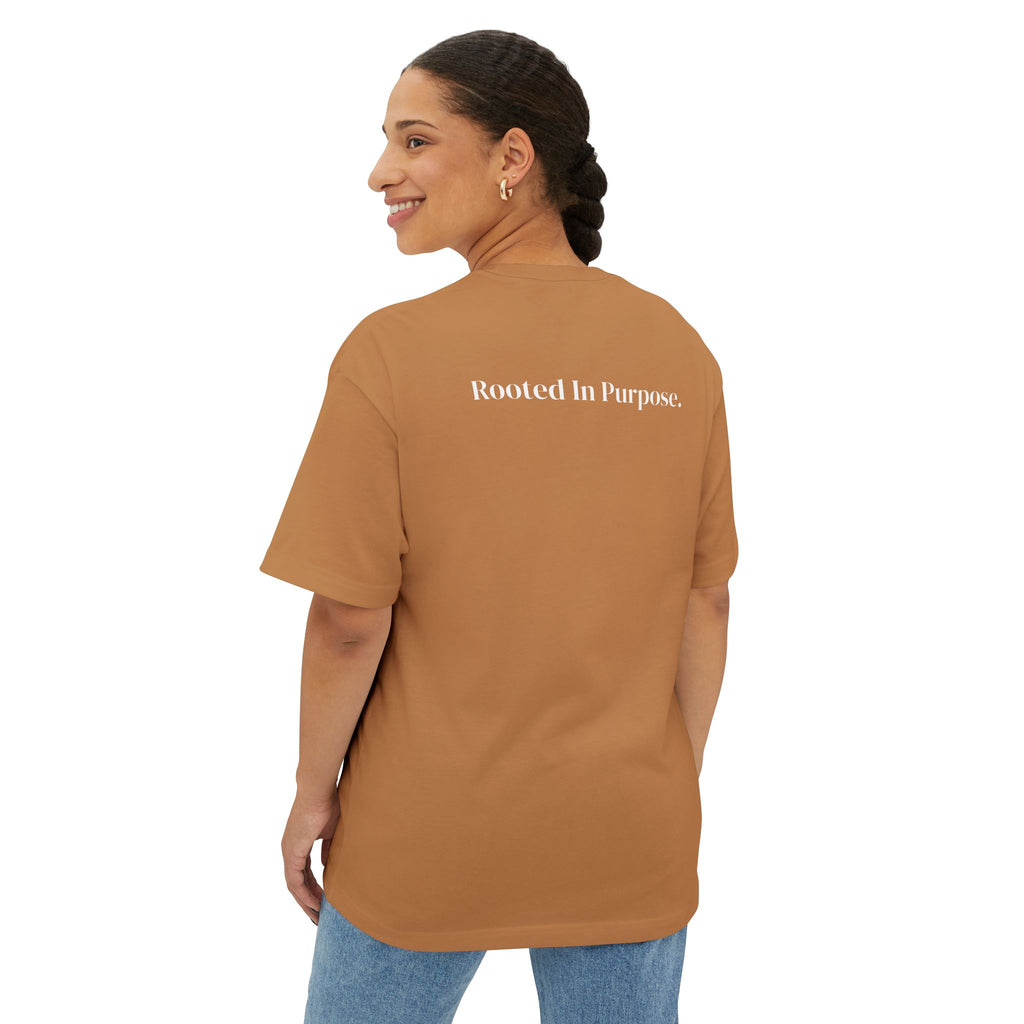 East and Oak Logo Boxy Tee — Minimalist Oversized Graphic T-Shirt