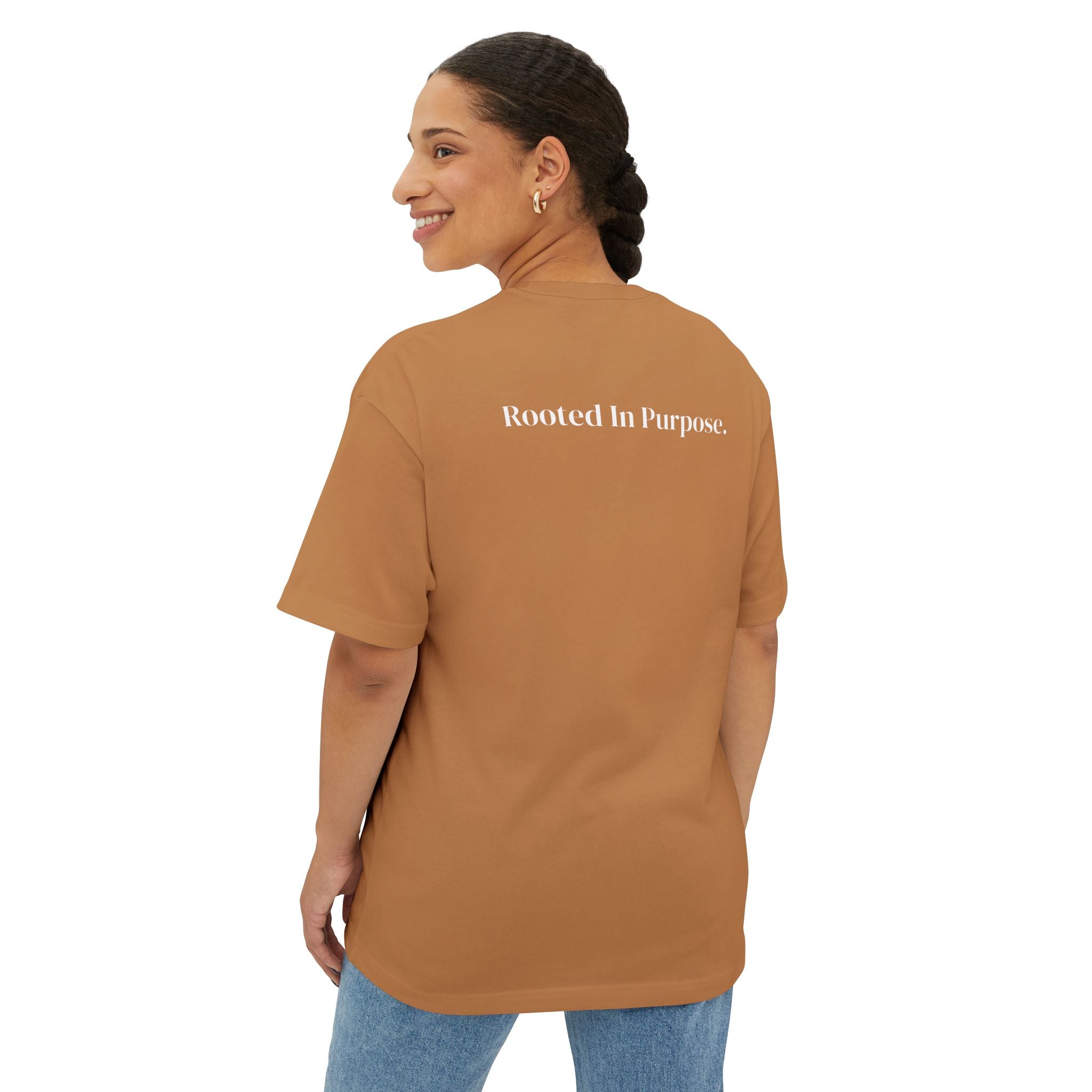 East and Oak Logo Boxy Tee — Minimalist Oversized Graphic T-Shirt