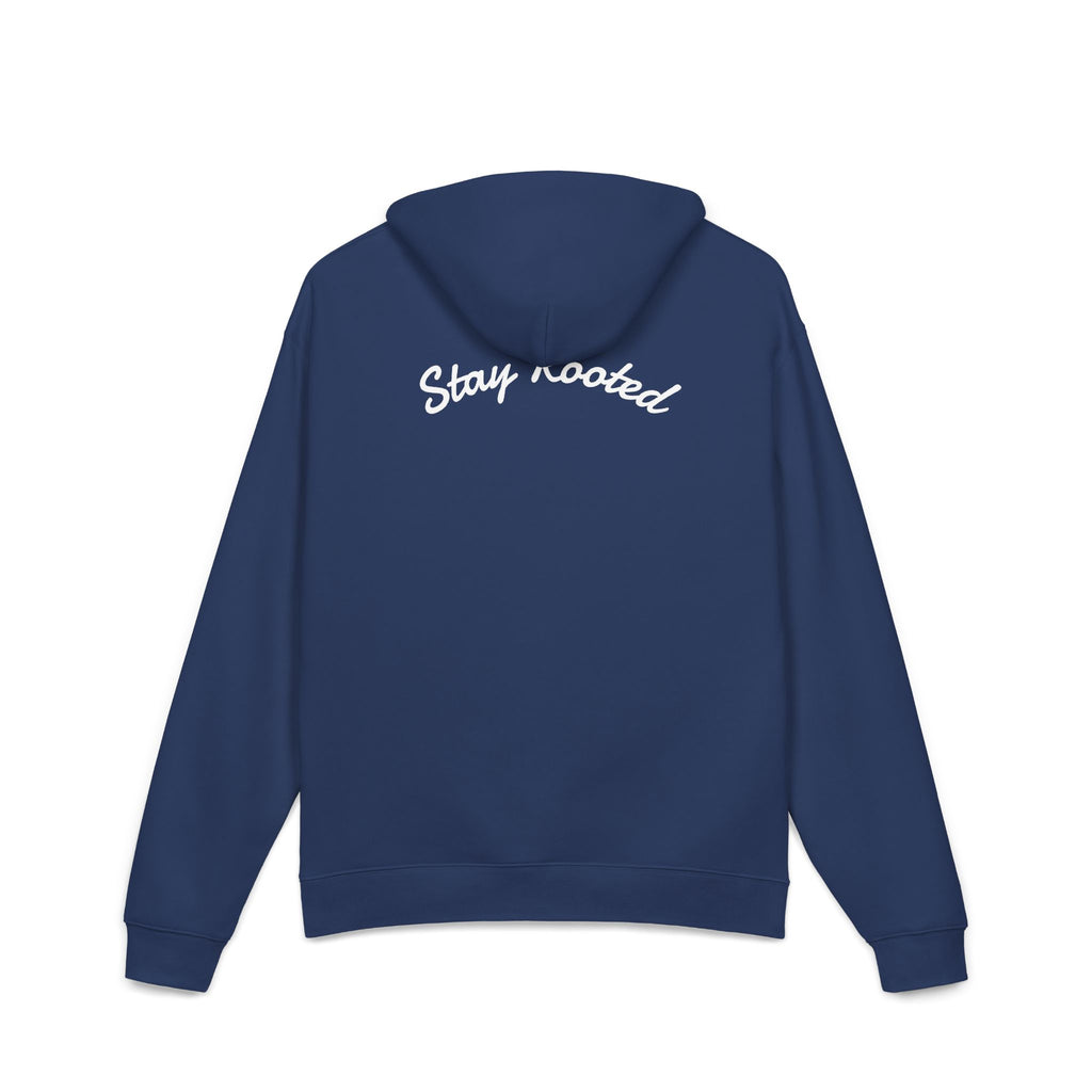 Stay Rooted Hoodie — Minimal Tree Graphic Relaxed Pullover