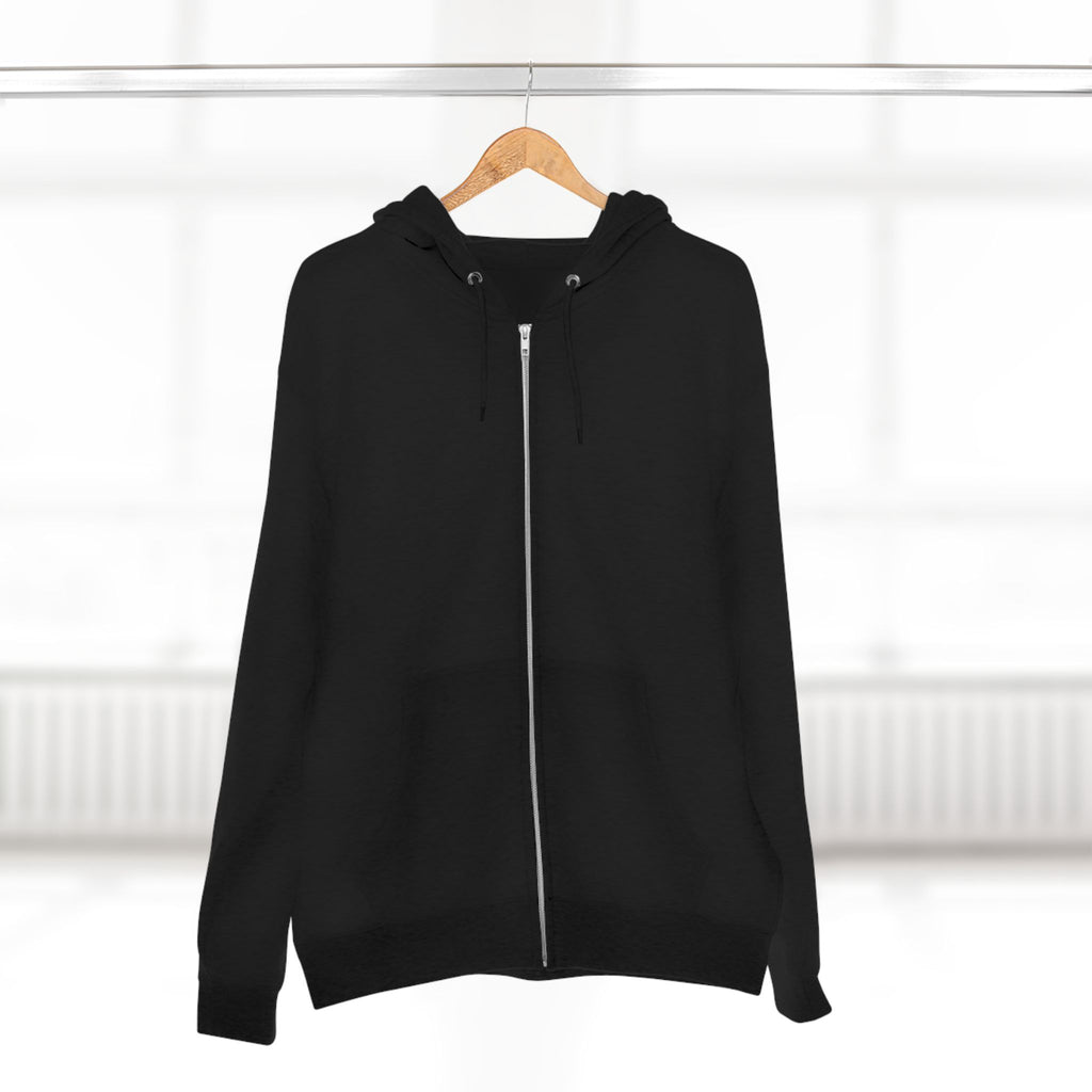Zip Hoodie — Minimal Back Script Comfort Zip-Up