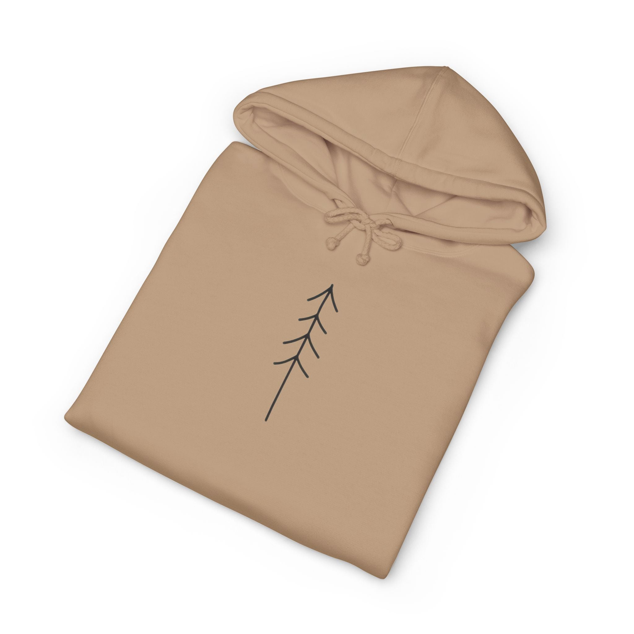 Minimal Arrow Hoodie — Simple Nature-Inspired Pullover