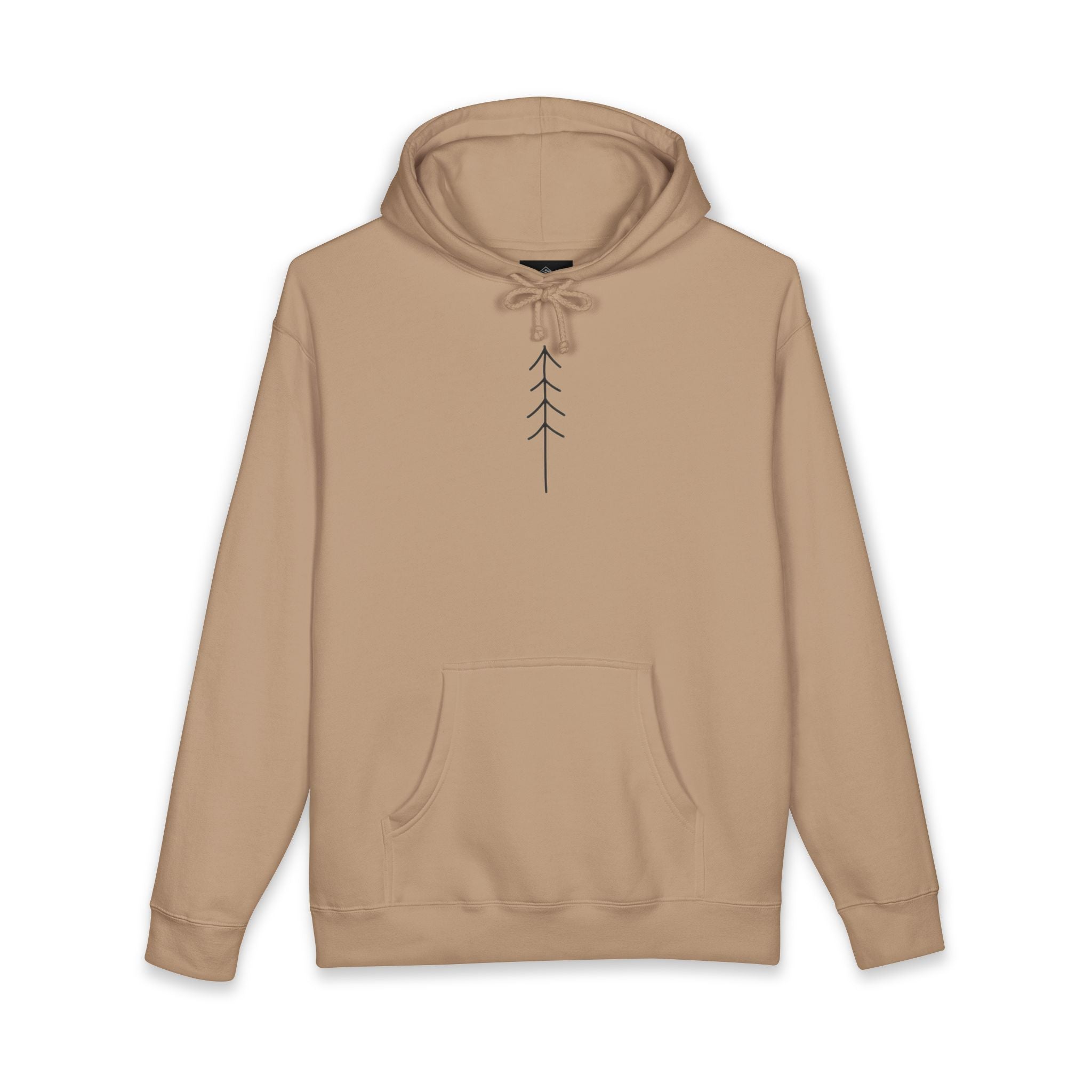 Minimal Arrow Hoodie — Simple Nature-Inspired Pullover
