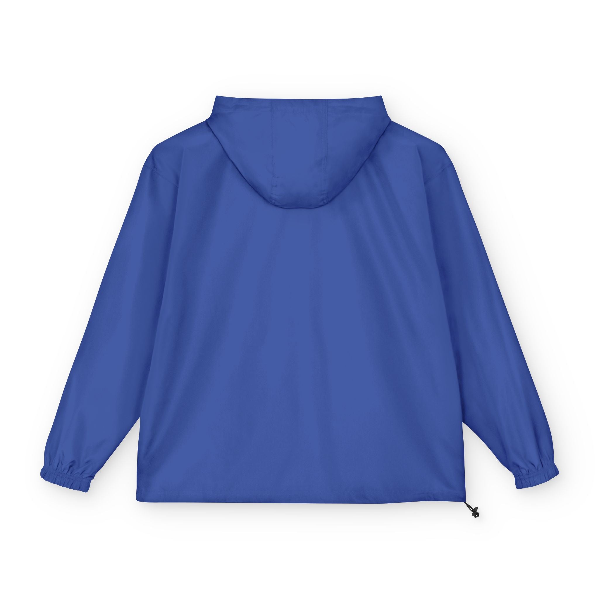 Light Blue Packable Anorak Jacket with Small Tree Logo — Windbreaker Pullover for Travel & Outdoor