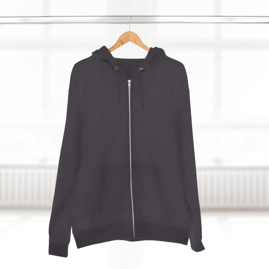Zip Hoodie — Minimal Back Script Comfort Zip-Up