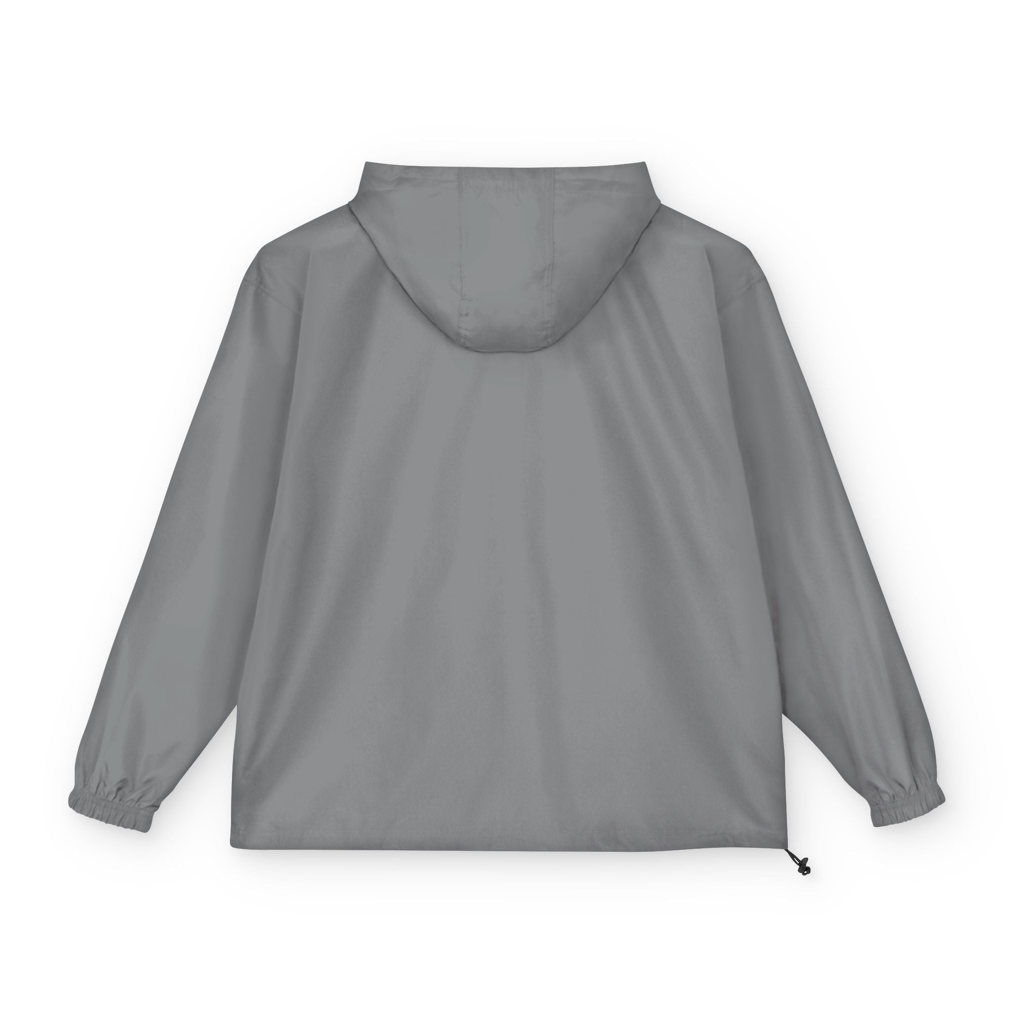 Light Blue Packable Anorak Jacket with Small Tree Logo — Windbreaker Pullover for Travel & Outdoor