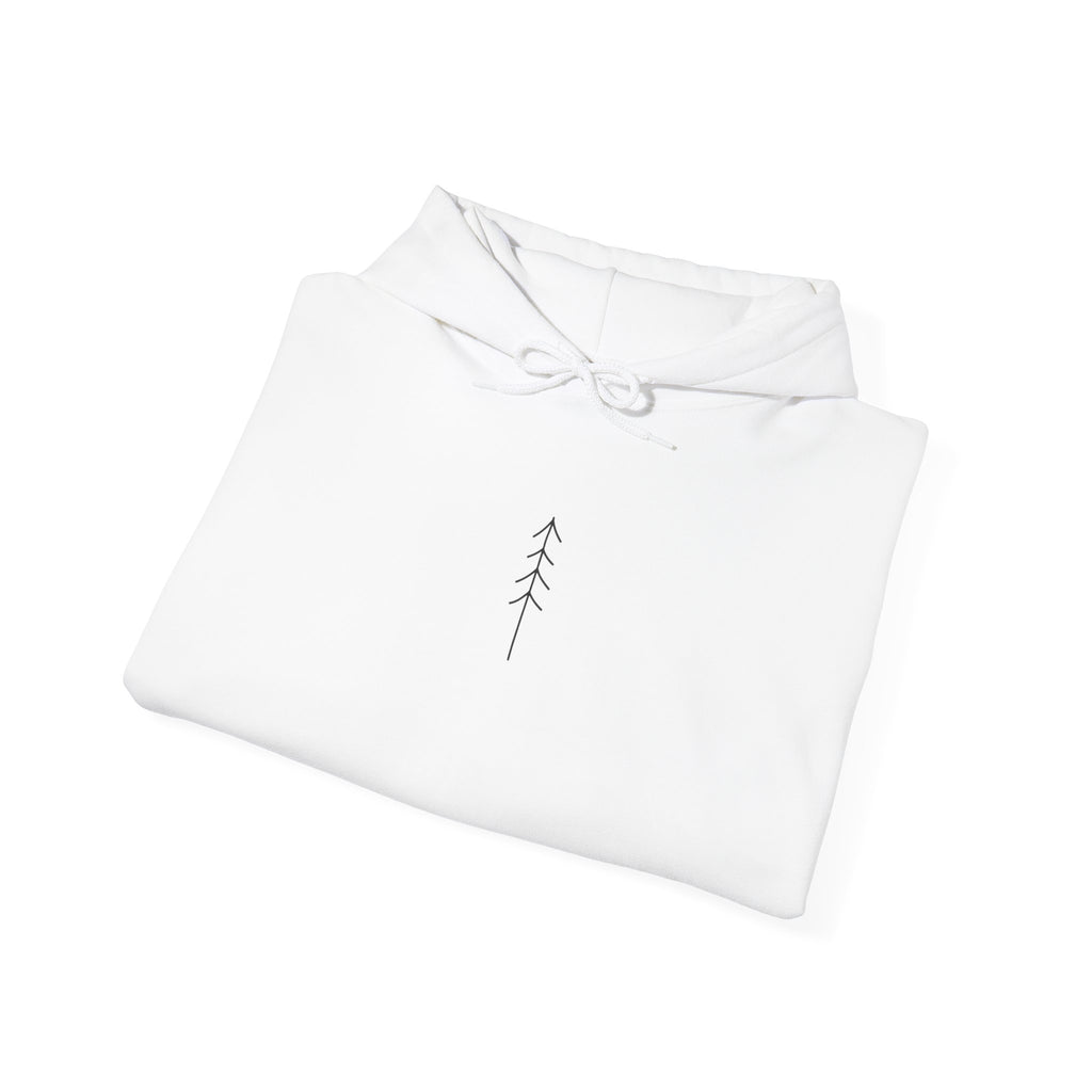 Stay Rooted Tree Hoodie — "Move with Intention" Minimal Logo Hooded Sweatshirt