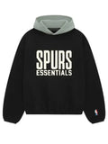 Stylish Black Essentials Spurs Pullover Hoodie
