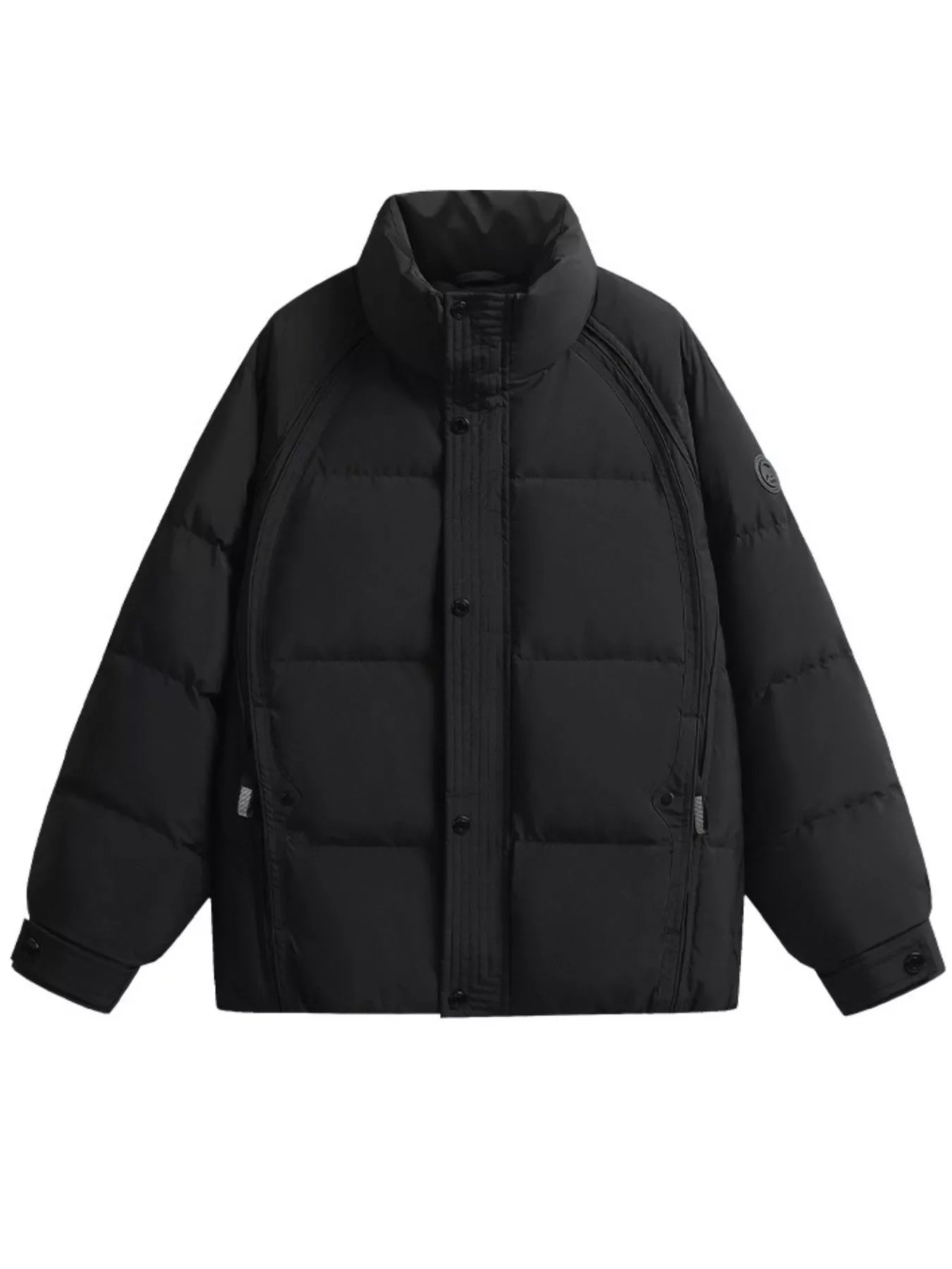 Men's Plus Size Stand Collar Puffer Jacket